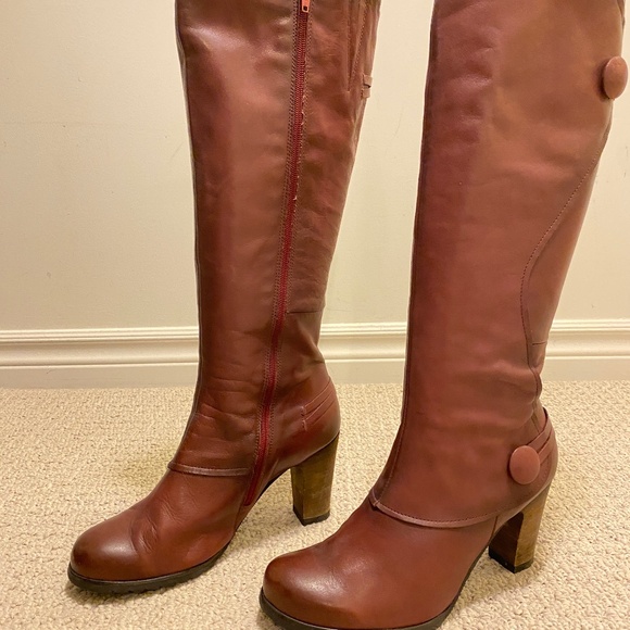 knee high leather boots - Picture 1 of 2
